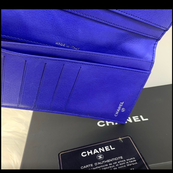Chanel cobalt purple blue wallet (converted to WOC) - Picture 4 of 15